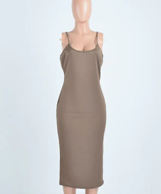 Strap Dress, Milk Silk Bandage Dress