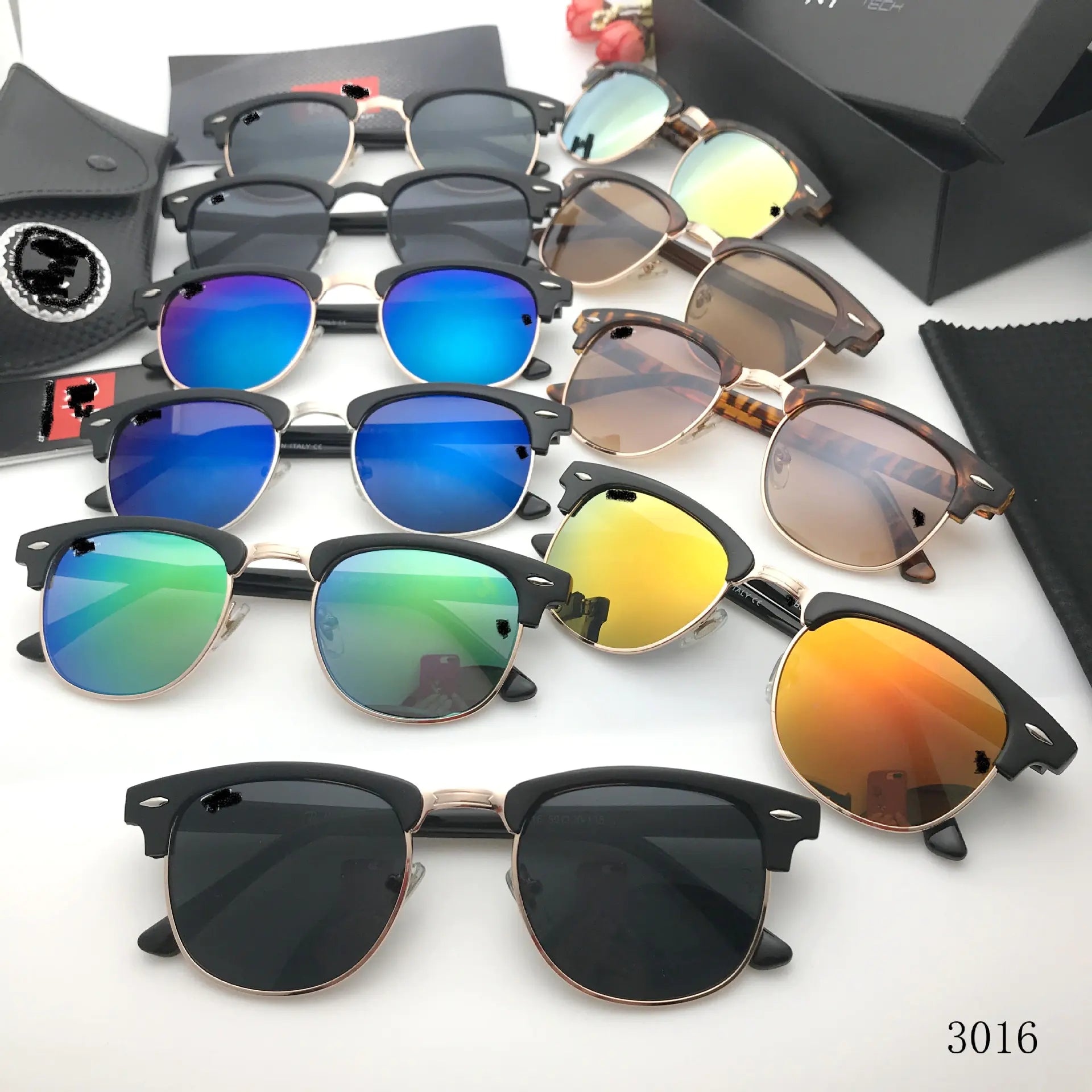 Fashion Colorful UV Protection Sunglasses with Frame