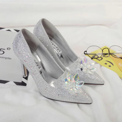 2018 New European Style Rhinestone High Heels