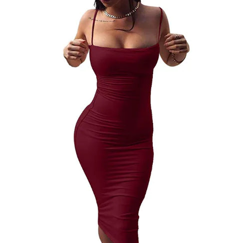 Strap Dress, Milk Silk Bandage Dress