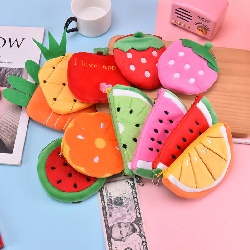 Cute Plush Watermelon Coin Purse & Storage Bag