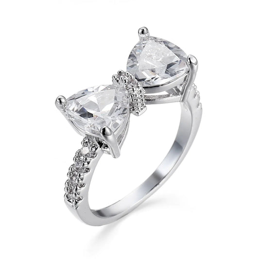 Zircon Jewelry Butterfly Knot Ring