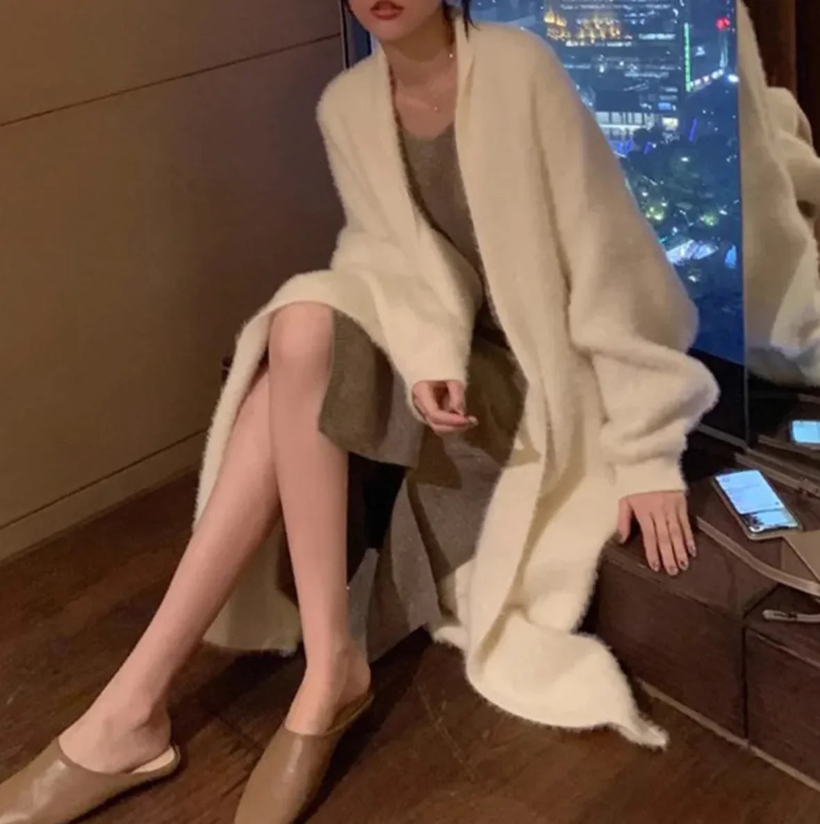 Soft Knit Long Cardigan