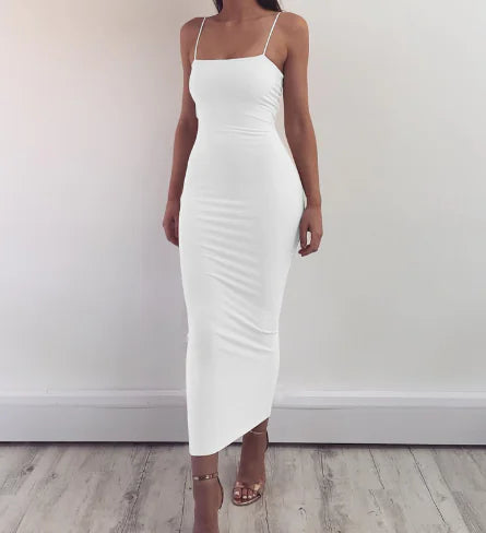 Strap Dress, Milk Silk Bandage Dress