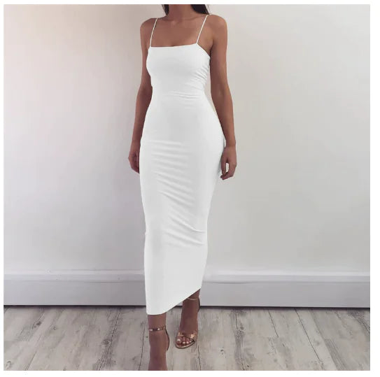 Strap Dress, Milk Silk Bandage Dress