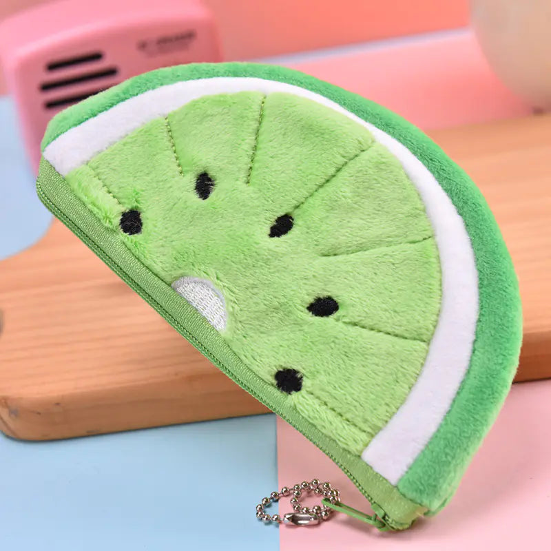 Cute Plush Watermelon Coin Purse & Storage Bag