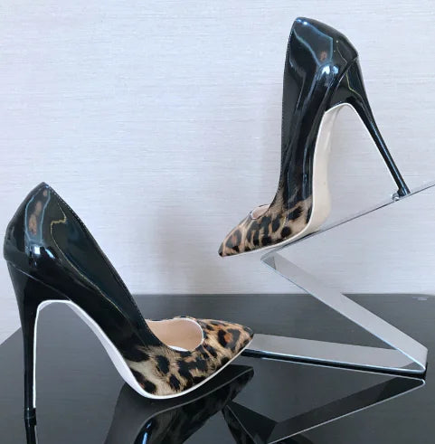 Leopard Print Colorblock High Heels - Stylish & Sexy