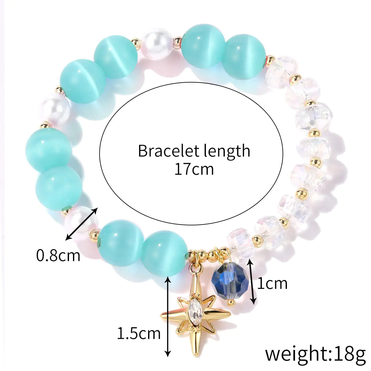 Natural Crystal String Beads Bracelet for Women