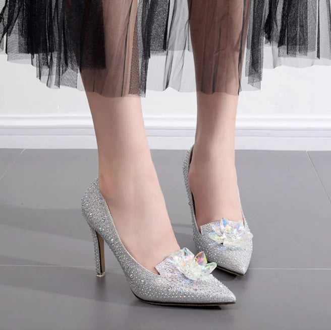 2018 New European Style Rhinestone High Heels