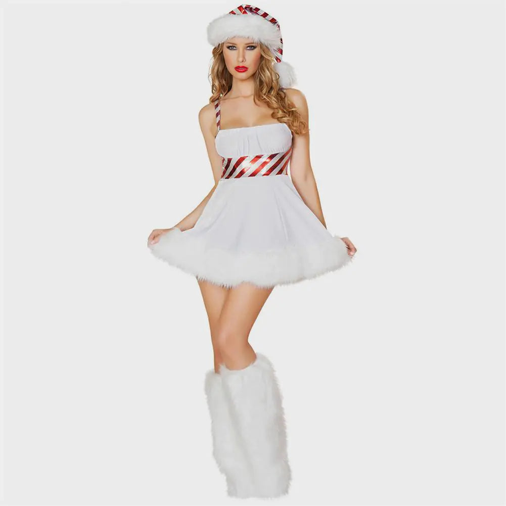 Split White Christmas Dress Nightclub