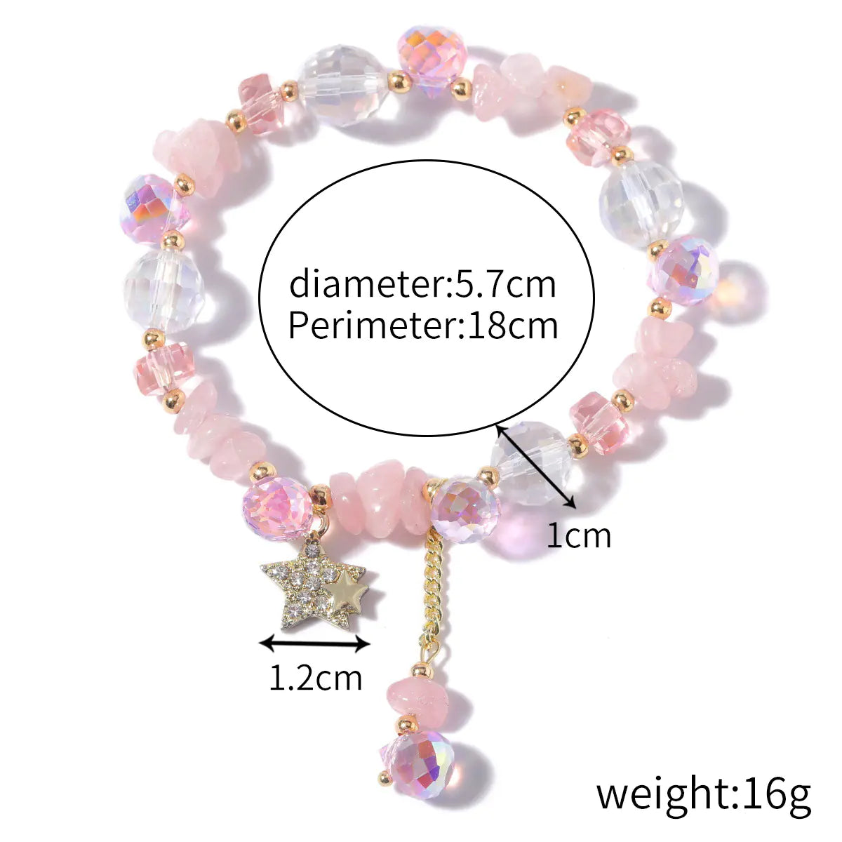 Natural Crystal String Beads Bracelet for Women