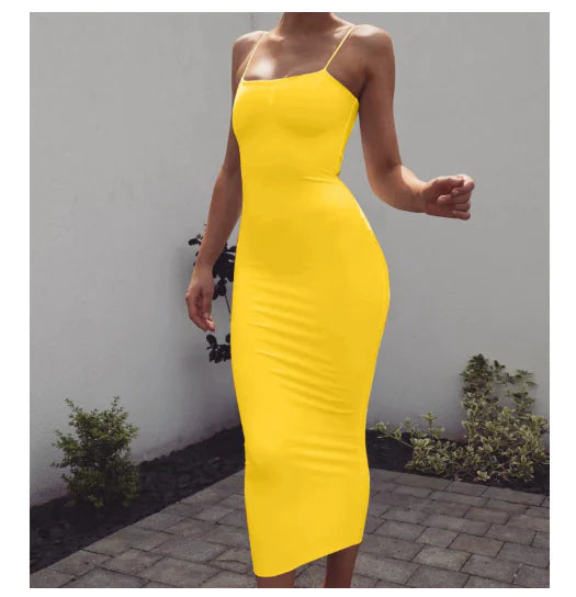 Strap Dress, Milk Silk Bandage Dress