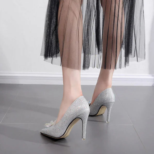2018 New European Style Rhinestone High Heels