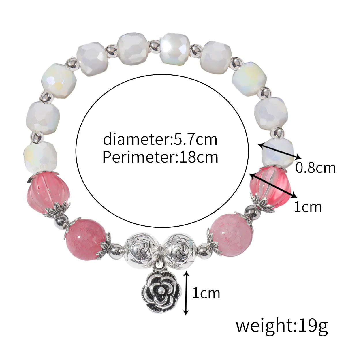 Natural Crystal String Beads Bracelet for Women