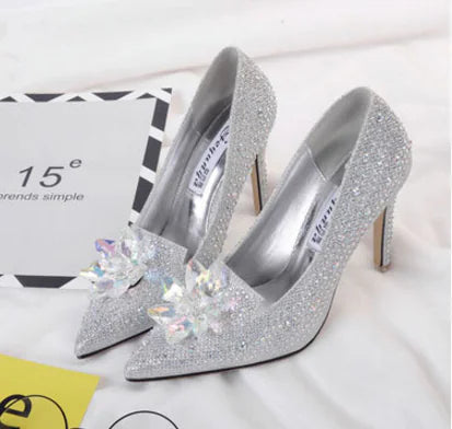 2018 New European Style Rhinestone High Heels