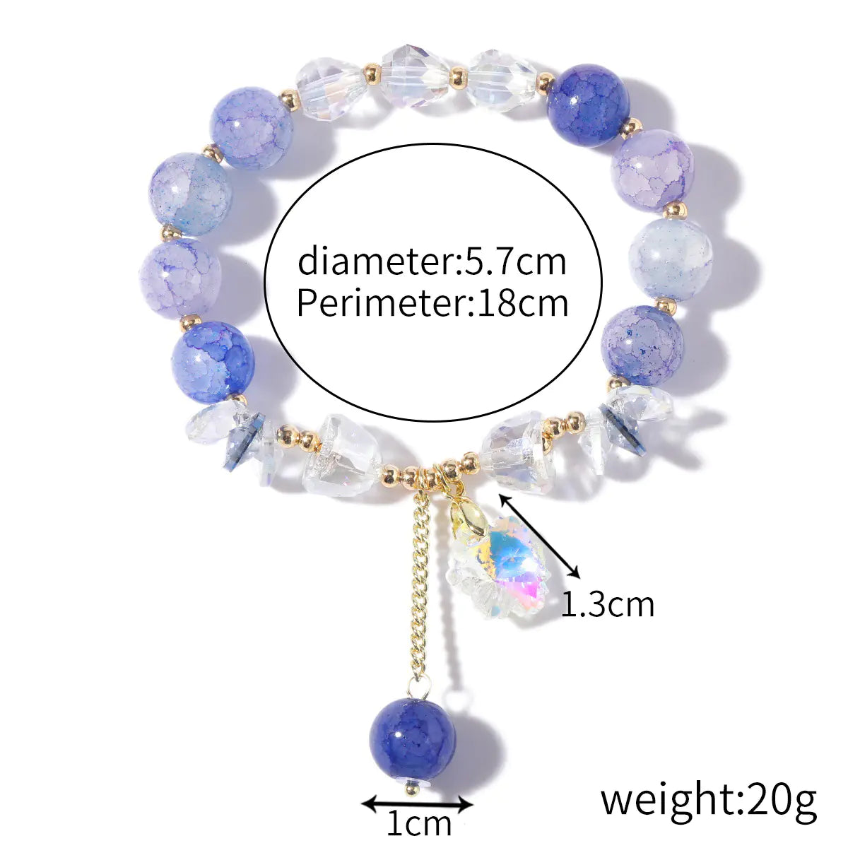 Natural Crystal String Beads Bracelet for Women